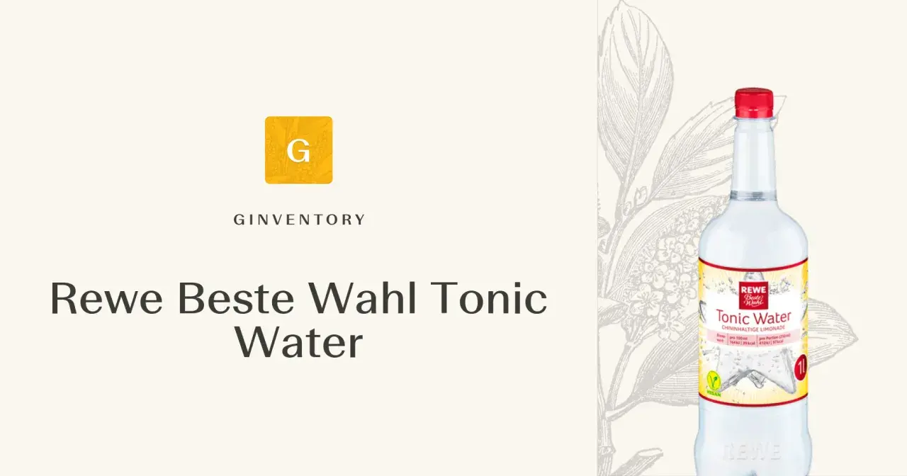 Flasche Rewe Beste Wahl Tonic Water mit Chinin. Perfekt für Gin-Liebhaber.