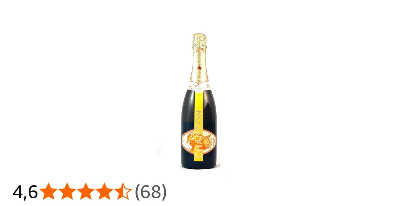Flasche Chandon Spritz mit orangenem Etikett und Stern.