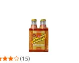 Vier Flaschen Schweppes Ginger Beer im orangefarbenen Karton. Ein erfrischendes, alkoholfreies Getränk mit Ingwergeschmack.