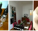Weinprobe mit verschiedenen Sherry-Sorten: Fino, Manzanilla, Amontillado, Oloroso, Cream und Pedro Ximénez. Dazu ein Teller mit Muscheln und Gemüse.