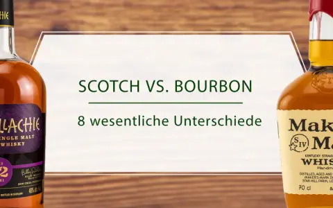 GlenAllachie Scotch Whisky und Maker's Mark Bourbon im Vergleich: 8 wesentliche Unterschiede.