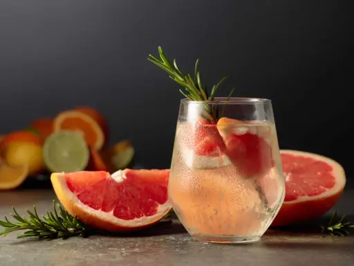 Erfrischender Botanist Gin mit Grapefruit und Rosmarin. So trinkt man Gin im Sommer.