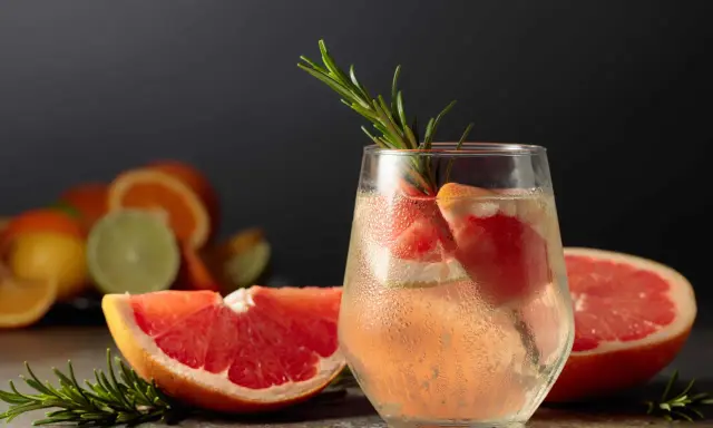 Erfrischender Botanist Gin mit Grapefruit und Rosmarin. So trinkt man Gin im Sommer.